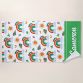 Eric Carle | Caterpillar naar Rainbow Butterfly Strandlaken (Voorkant)