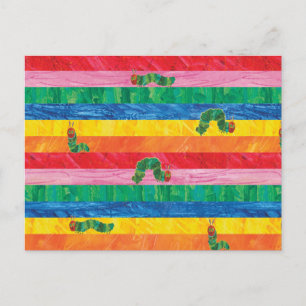 Eric Carle   Caterpillar regenboog streep patroon Briefkaart