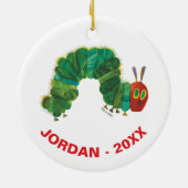 Eric Carle Christmas Caterpillar Keramisch Ornament (Achterkant)