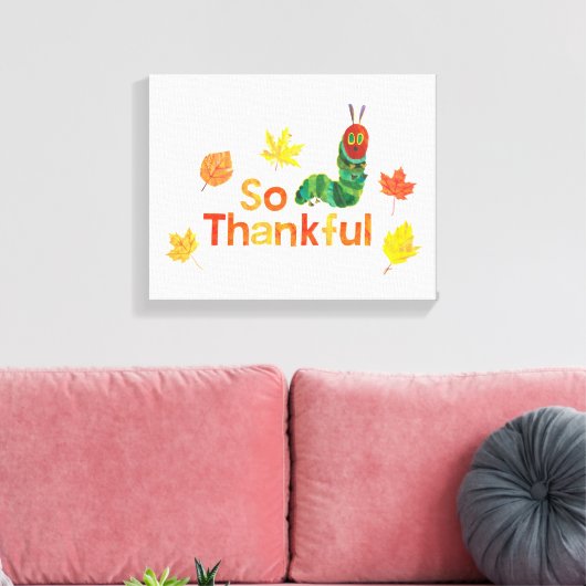 Eric Carle | Dus dankbare rups Canvas Afdruk (Insitu (Woonkamer))