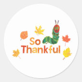 Eric Carle | Dus dankbare rups Ronde Sticker (Voorkant)