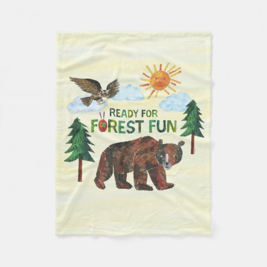 Eric Carle | Klaar voor Forest Fun Fleece Deken (Voorkant)