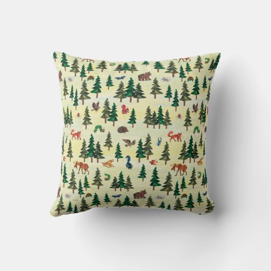 Eric Carle | Klaar voor Forest Fun Pattern Kussen (Achterkant)