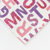 Eric Carle | Roze en Paarse alfabetpatroon Fleece Deken (Hoek)