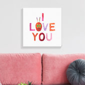 Eric Carle | Rups Ik hou van je Canvas Afdruk (Insitu (Woonkamer))