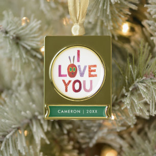 Eric Carle Rups Ik hou van je Verguld Banner Ornament