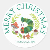 Eric Carle | Sticker ovale Joyeux Noël (Devant)