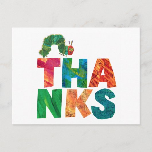 Eric Carle | Thanks Caterpillar Briefkaart (Voorkant)