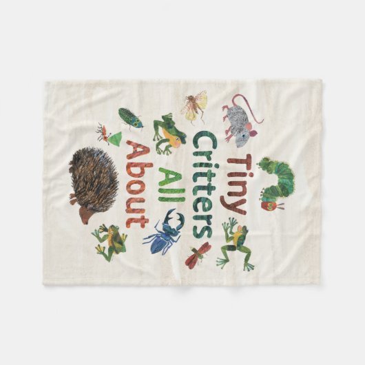 Eric Carle | Tiny Critters Alles over Fleece Deken (Voorkant (Horizontaal))
