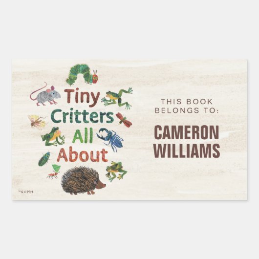 Eric Carle | Tiny Critters Alles over Rechthoekige Sticker (Voorkant)