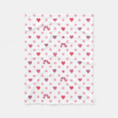 Eric Carle | Valentijn Heart Polka Dot Pattern Fleece Deken (Voorkant)