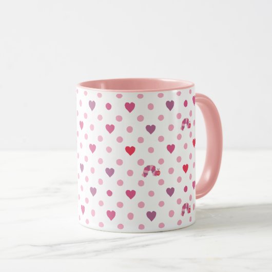 Eric Carle | Valentijn Heart Polka Dot Pattern Mok (Voorkant rechts)