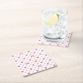 Eric Carle | Valentijn Heart Polka Dot Pattern Vierkante Kartonnen Onderzetter (Insitu)