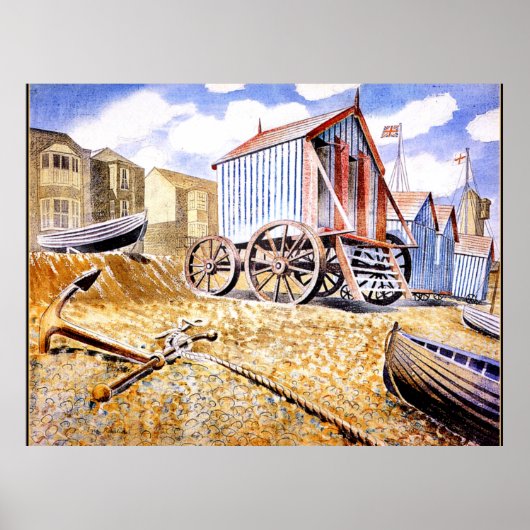 Eric Ravilious - Adelburgh Poster (Voorkant)