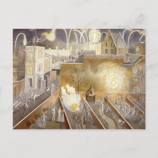 Eric Ravilious art, 5 november Briefkaart (Voorkant)