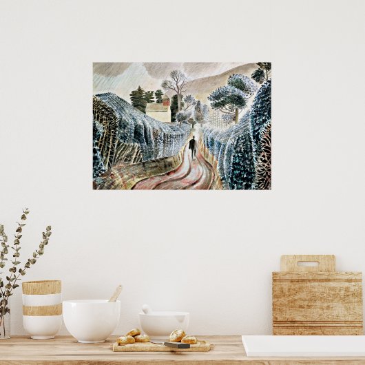Eric Ravilious art, Natte middag Poster (Keuken)