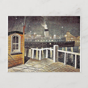 Eric Ravilious art, S.S. Brighton Leaving Newhaven Briefkaart