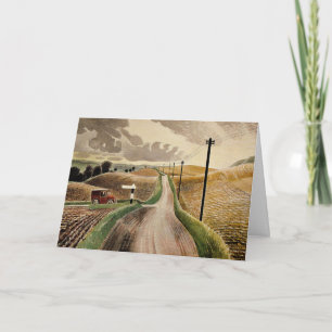 Eric Ravilious art, Wiltshire Landscape Kaart