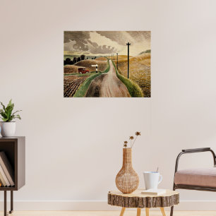 Eric Ravilious art, Wiltshire Landscape Poster