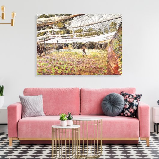 Eric Ravilious artwork, aardbeiennetten Canvas Afdruk (Insitu (Woonkamer))