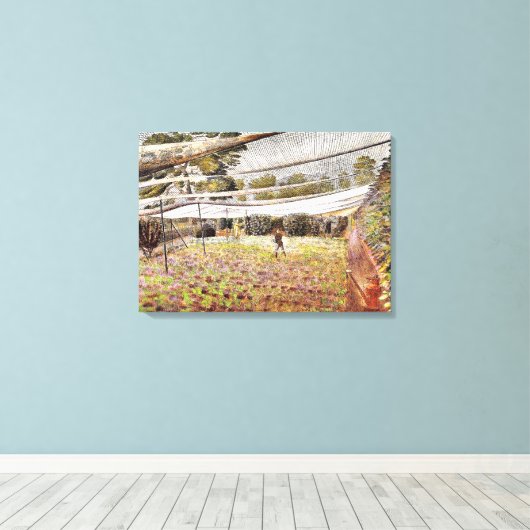 Eric Ravilious artwork, aardbeiennetten Canvas Afdruk (Insitu (Houten vloer))