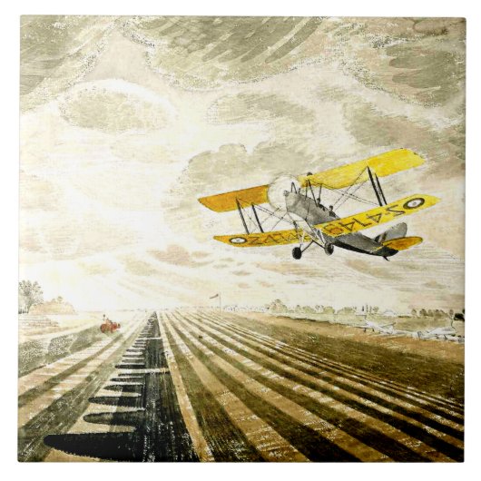 Eric Ravilious artwork, Tiger Moth Tegeltje (Voorkant)