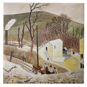 Eric Ravilious - Cementfabriek No. 2 Tegeltje