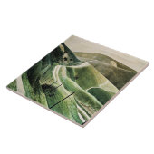 Eric Ravilious - Chalk Paths, beroemd schilderij, Tegeltje (Zijkant)