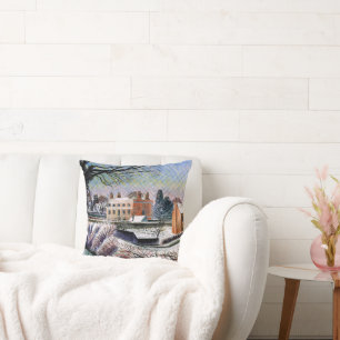 Eric Ravilious - De pastorie in de winter Kussen