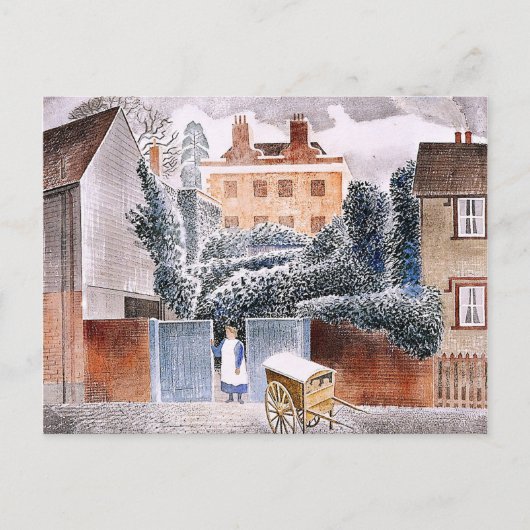 Eric Ravilious, De Vicarage, magisch realisme Briefkaart (Voorkant)