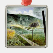 Eric Ravilious - De Wilmington Giant, Metalen Ornament (Voorkant)
