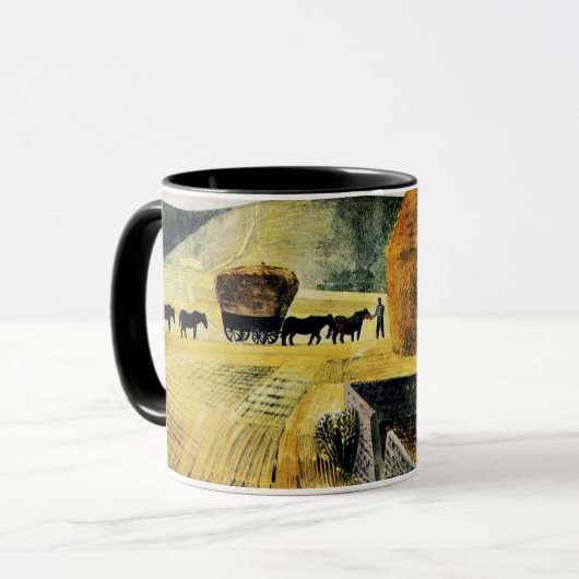 Eric Ravilious - Furlong, beroemd schilderij Mok (Voorkant links)