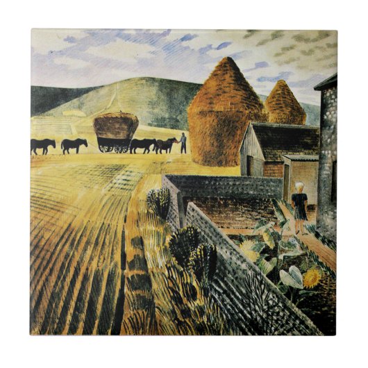 Eric Ravilious - Furlongs Tegeltje (Voorkant)