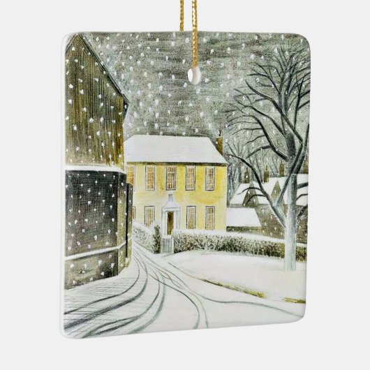 Eric Ravilious - Hallstead Road in Snow, Keramisch Ornament (Rechts)