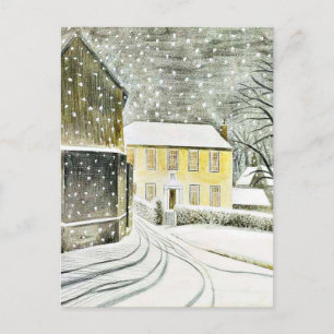 Eric Ravilious - Halstead Road in de sneeuw Briefkaart