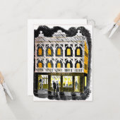 Eric Ravilious - High Street Public House Kaart (Voorkant / Achterkant in situ)