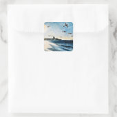 Eric Ravilious - HMS Glorious in Arctic Vierkante Sticker (Tas)