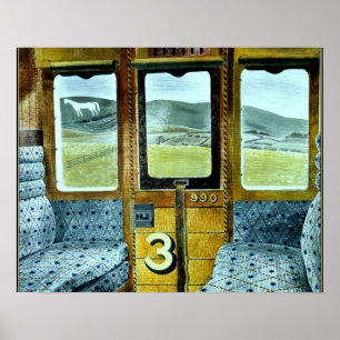 Eric Ravilious kunst, Trein Landschap, Poster