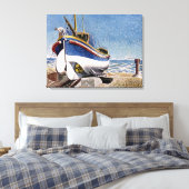 Eric Ravilious - Lifeboot in Adelburgh, mooie kuns Canvas Afdruk (Insitu (Slaapkamer))