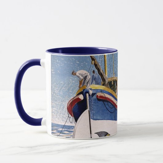 Eric Ravilious - Lifeboot, Mok (Links)