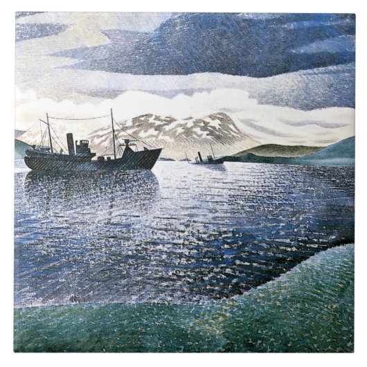 Eric Ravilious - Norway, magic realism, Tegeltje (Voorkant)