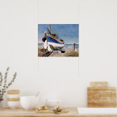 Eric Ravilious - Reddingsboot, Poster (Keuken)