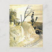 Eric Ravilious - Steam Train Rounding a Bend, Briefkaart (Voorkant)
