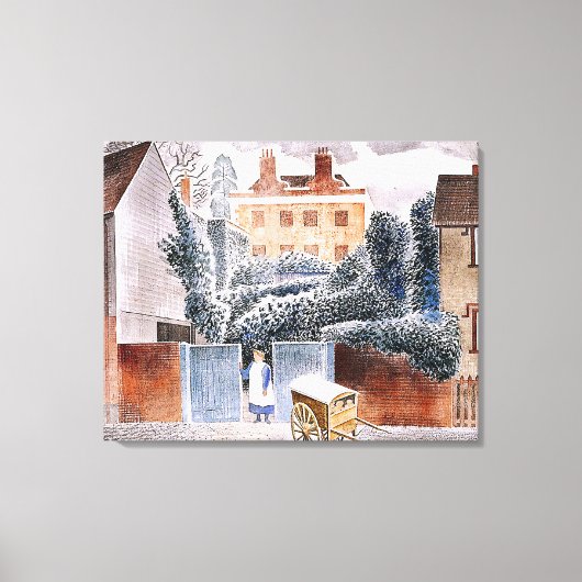 Eric Ravilious, The Vicarage, magisch realisme, Canvas Afdruk (Voorkant)