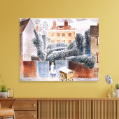 Eric Ravilious, The Vicarage, magisch realisme, Canvas Afdruk (Insitu (Woonkamer))