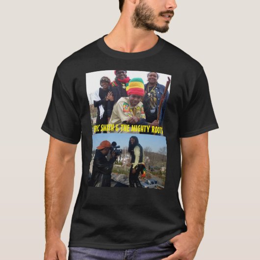 ERIC SMITH & THE MIGHTY ROOTS Basic Donker T-shirt (Voorkant)