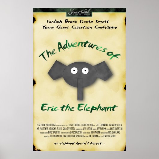 Eric The Elephant Poster Movie (Devant)