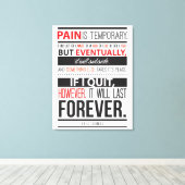 Eric Thomas Inspirerend Quote Pain is tijdelijk Canvas Afdruk (Insitu (Houten vloer))