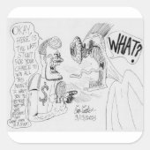 Erica Crooks Comics: Game Show oplichting Vierkante Sticker (Voorkant)