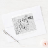 Erica Crooks Comics: Game Show oplichting Vierkante Sticker (Envelop)